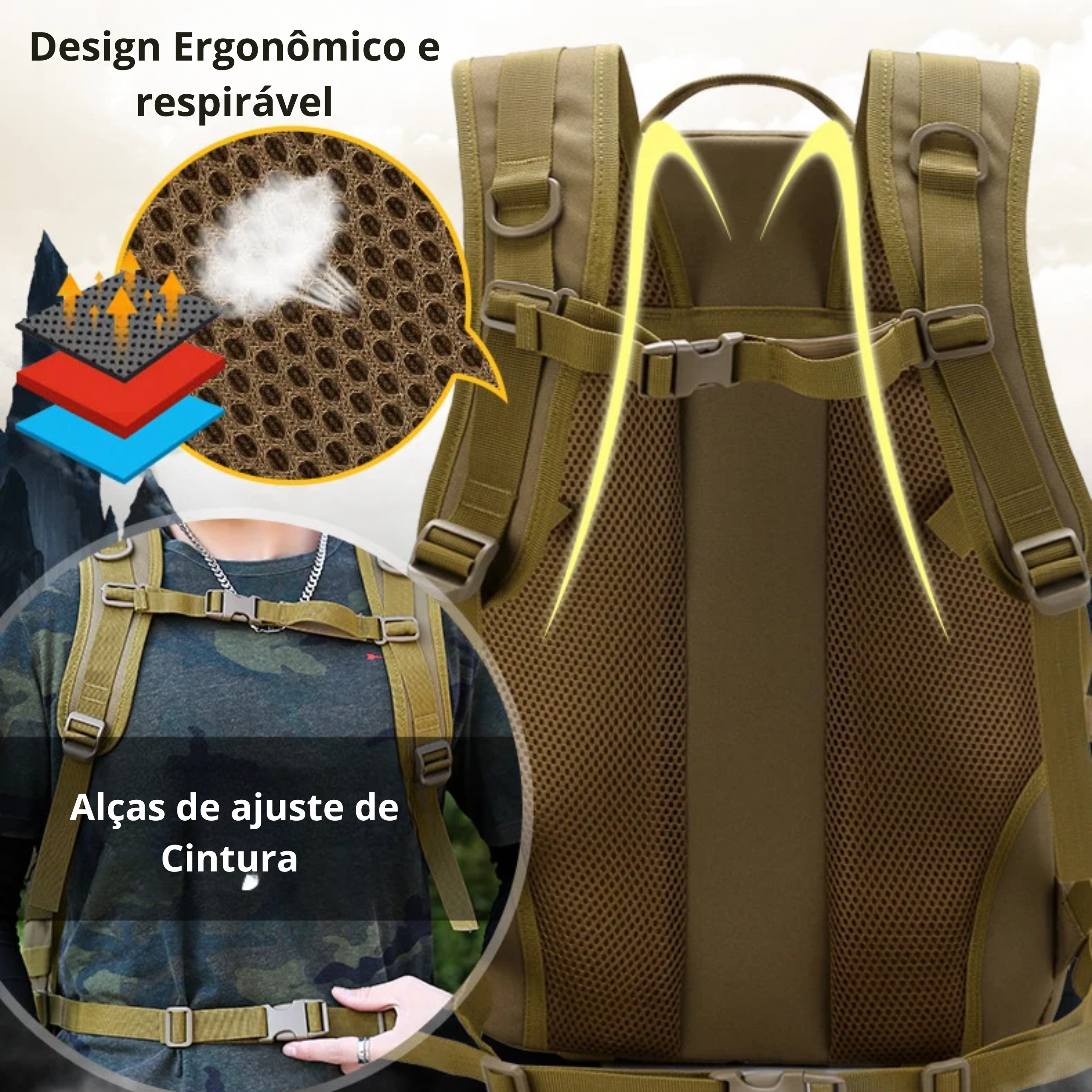 Mochila Tática Hornet® - Cáqui