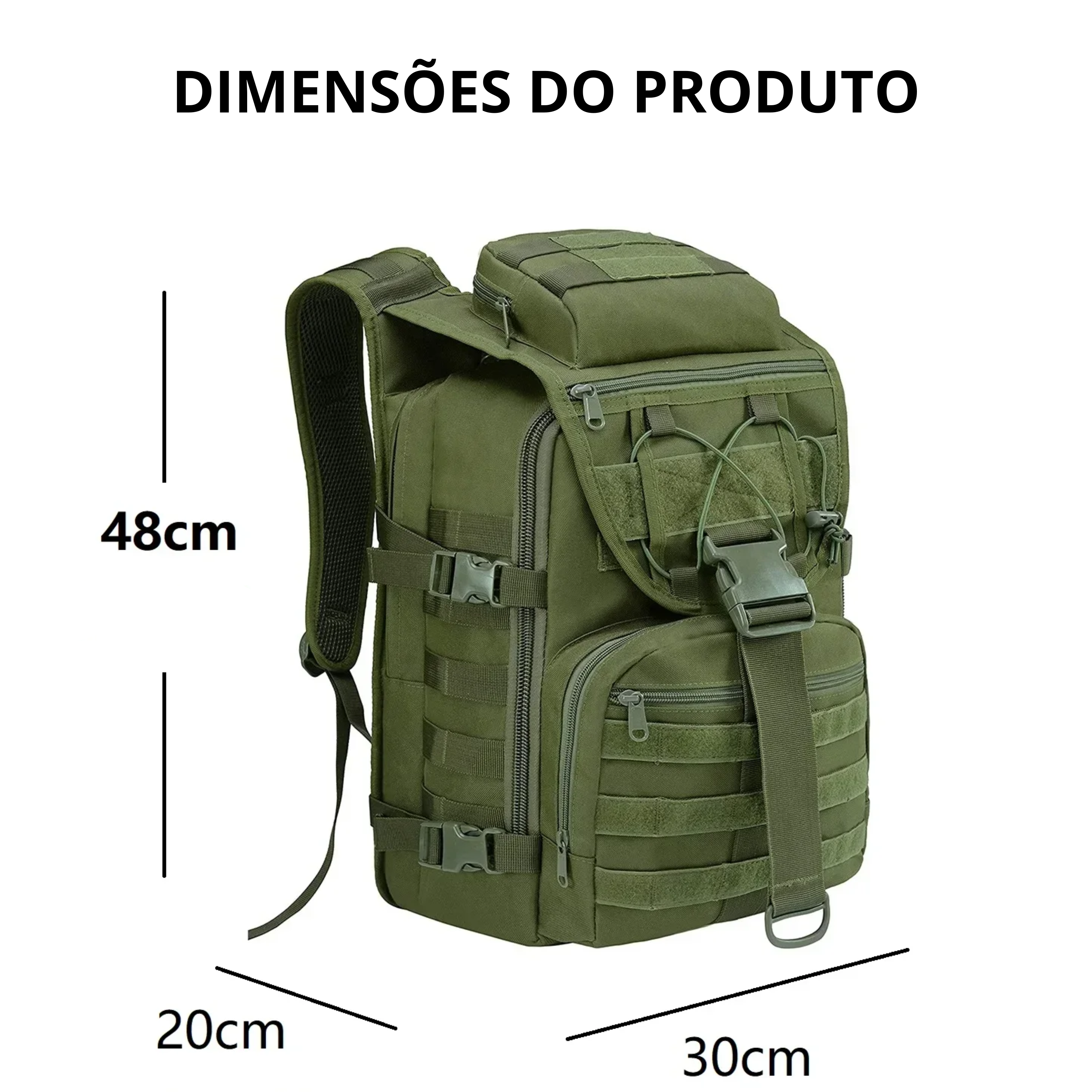 Mochila 40 Litros Tactical® - Verde Oliva