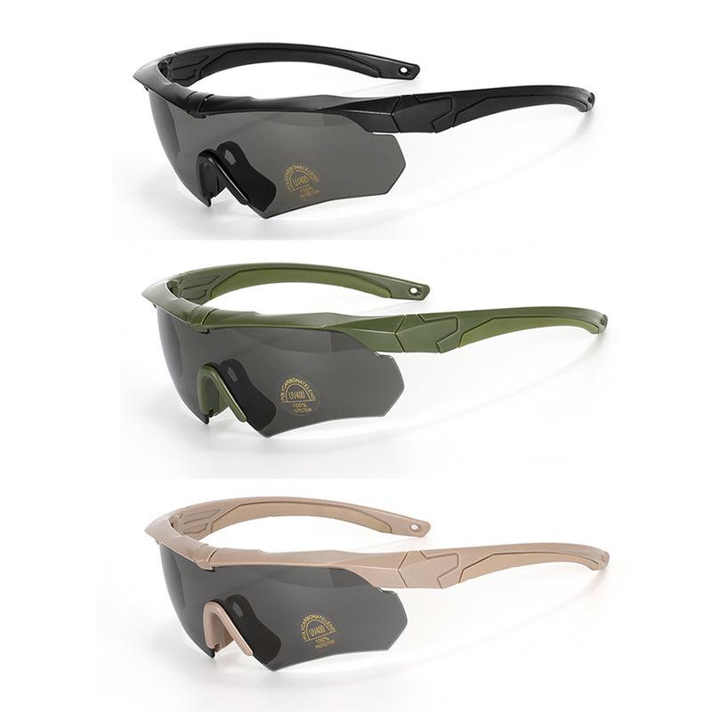 Óculos Táticos Polarizados com Proteção UV - 3 Opções de Lentes Inclusas