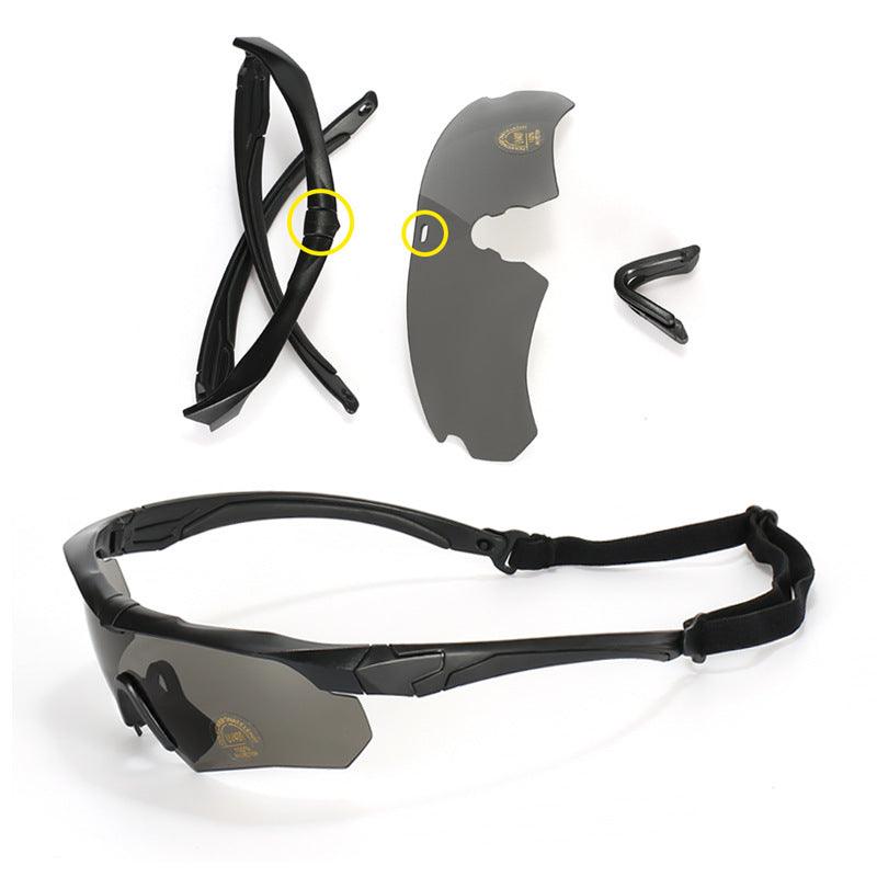 Óculos Táticos Polarizados com Proteção UV - 3 Opções de Lentes Inclusas