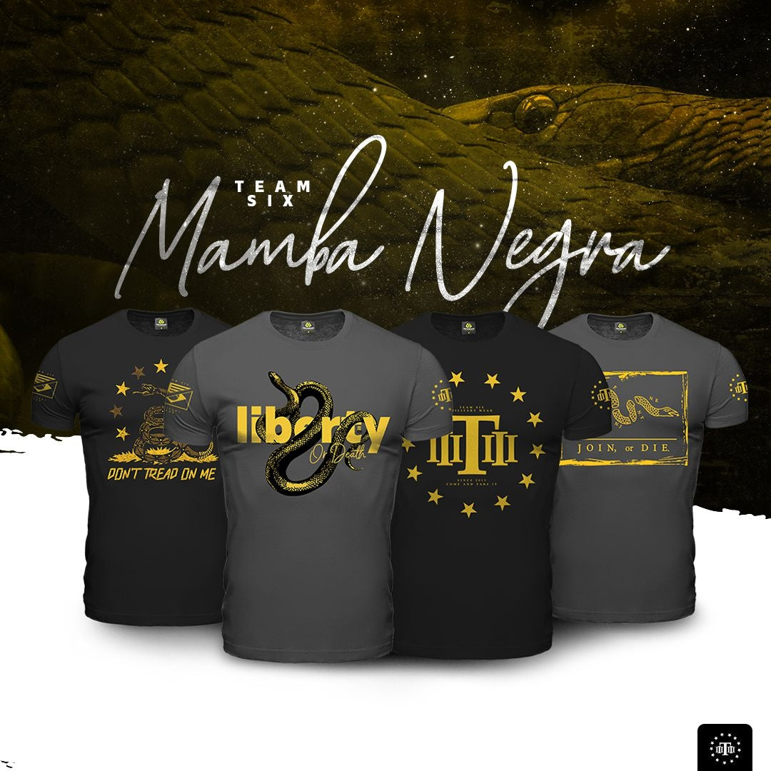 Kit 4 Camisetas Masculinas Liberty Mamba Negra Team Six®