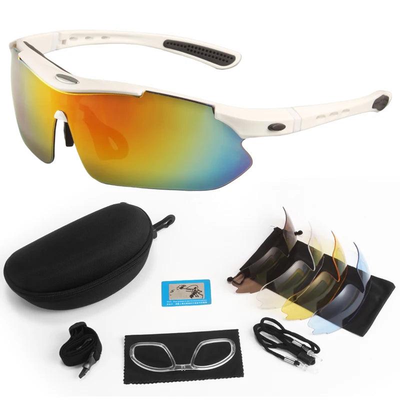 Óculos Táticos Polarizados com Lentes Intercambiáveis - 3 Opções de Lentes Inclusas