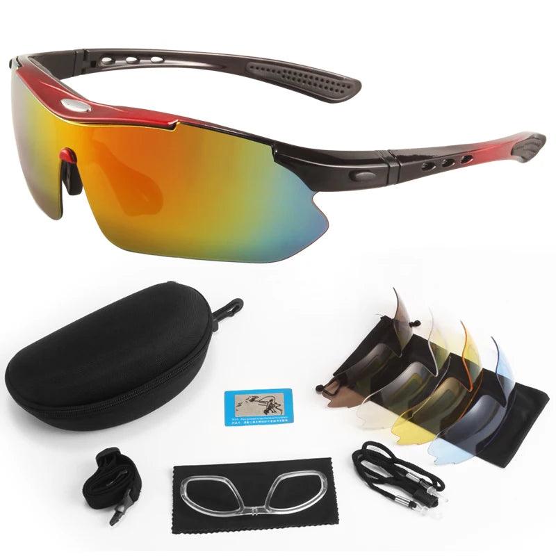 Óculos Táticos Polarizados com Lentes Intercambiáveis - 3 Opções de Lentes Inclusas