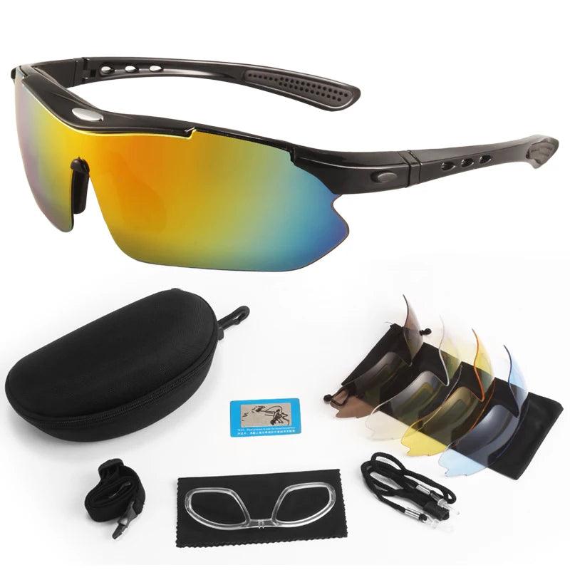 Óculos Táticos Polarizados com Lentes Intercambiáveis - 3 Opções de Lentes Inclusas