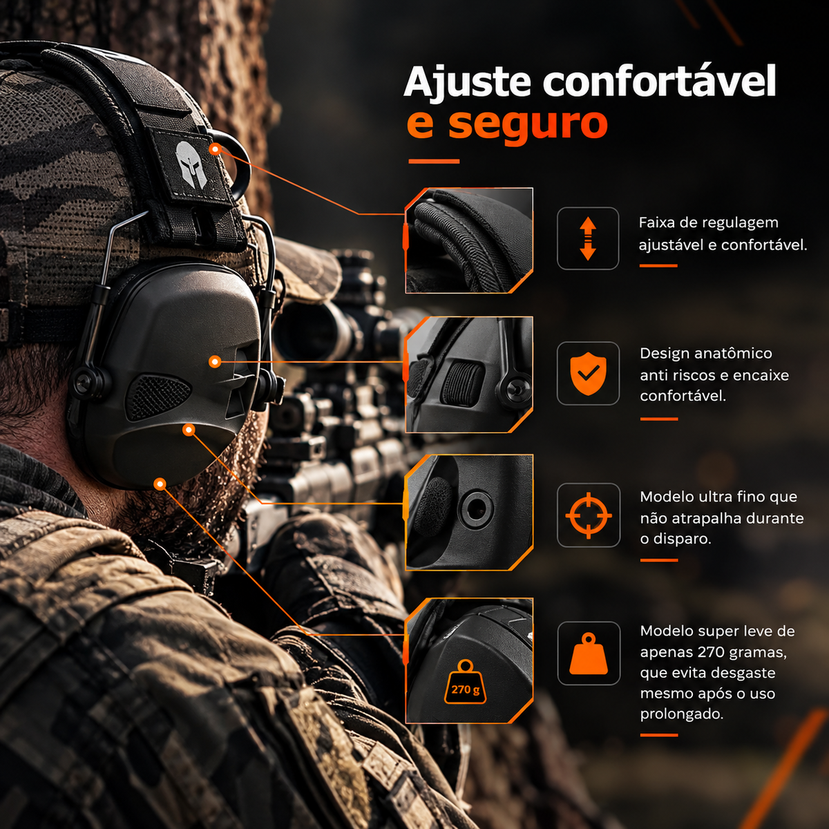 Protetor Auricular Eletrônico Profissional Prohear
