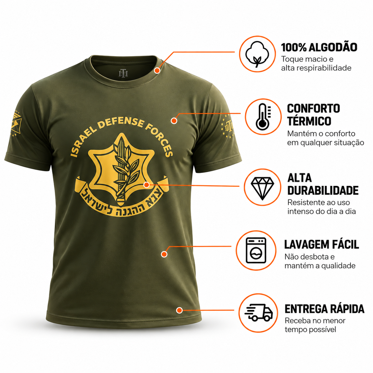 Camiseta Militar Israel Defense Forces