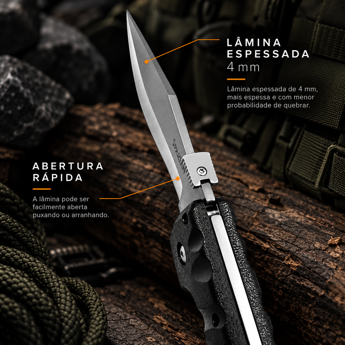 Canivete Tático Premium Spartan