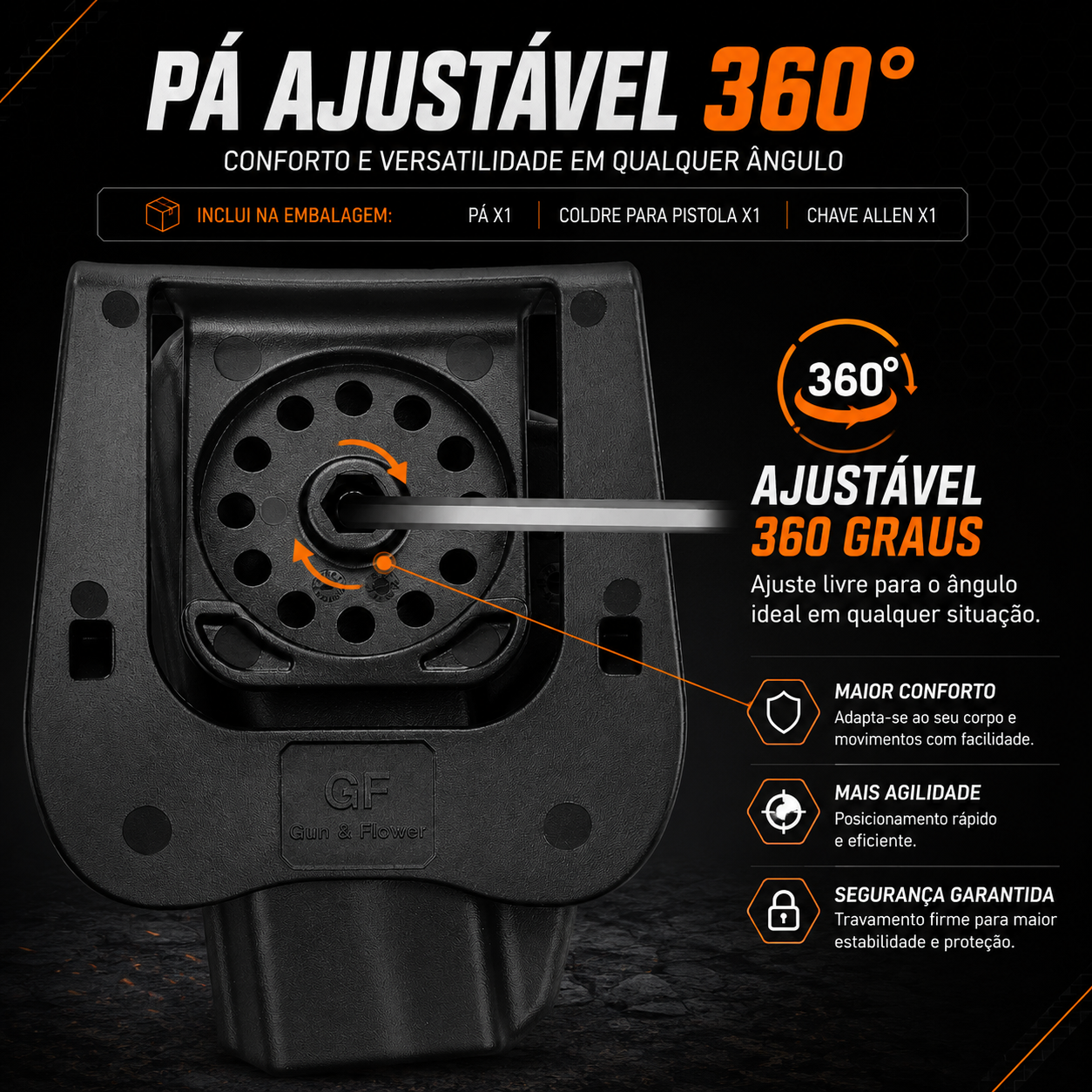 Coldre Ostensivo de Polímero para Plataforma Glock