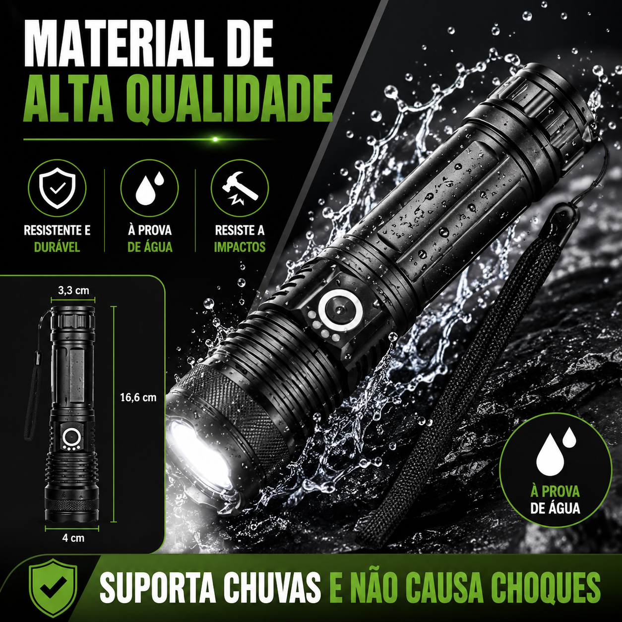 Lanterna Tática Recarregável SEAL