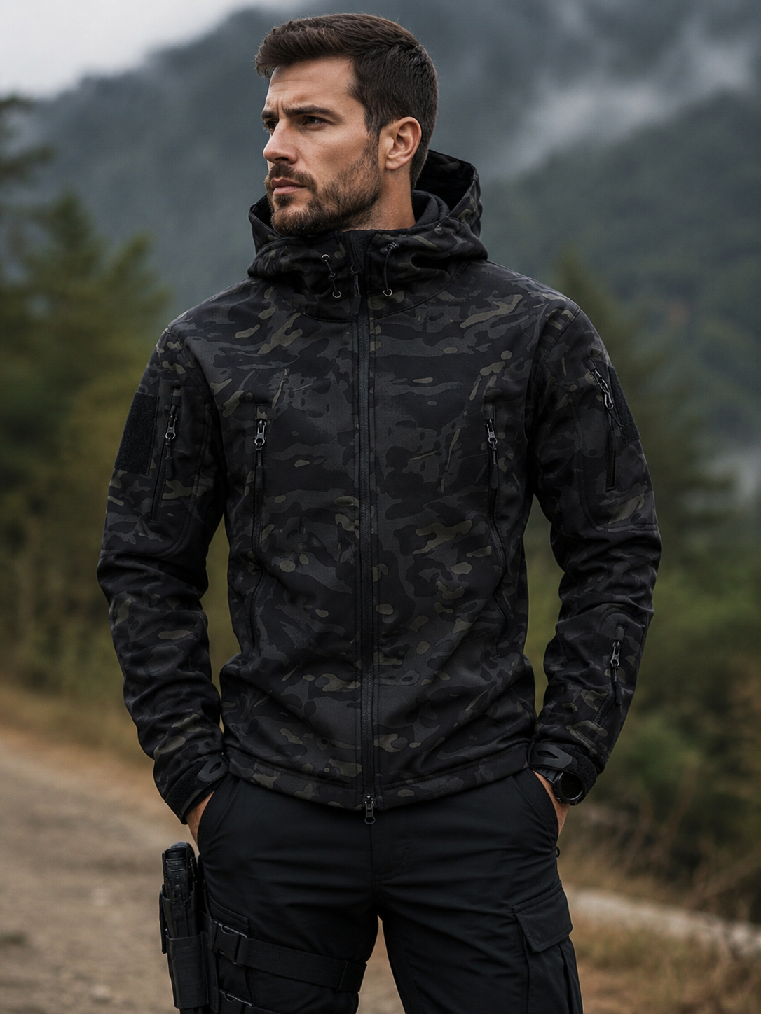 Jaqueta Tática Vanguard - Multicam Black