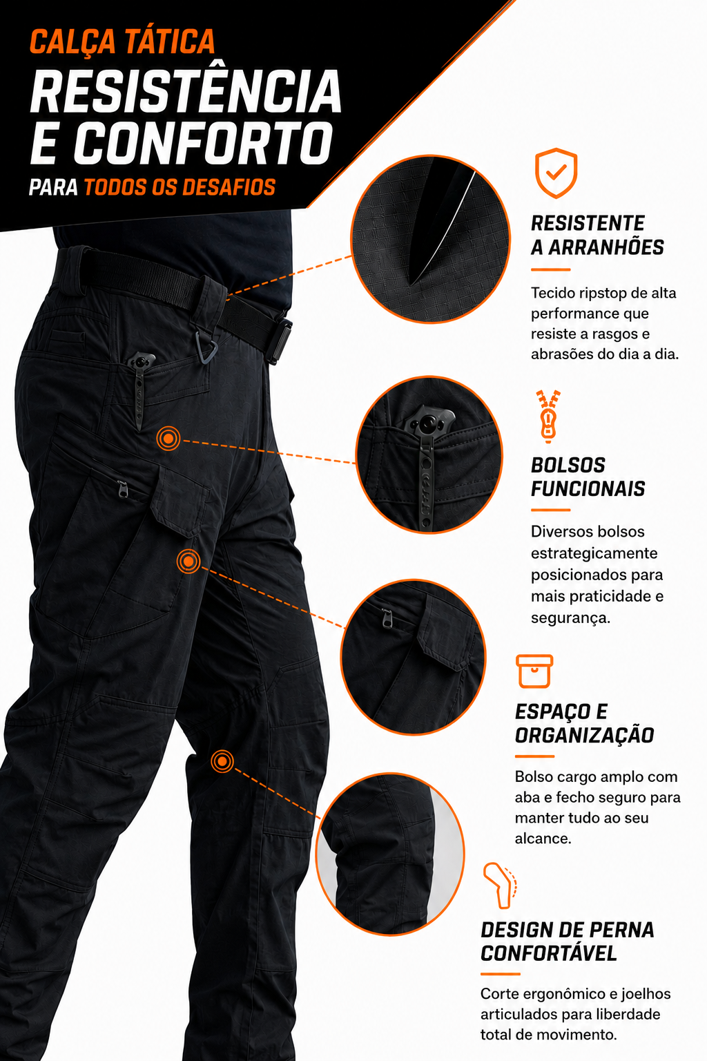 Calça Tática Patriot® - Preta