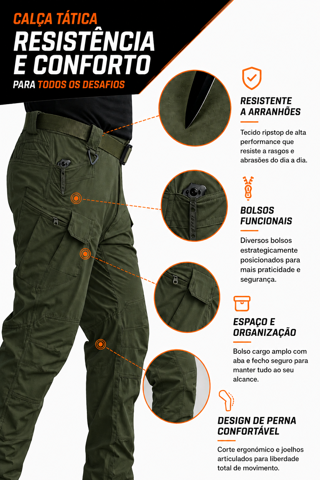Calça Tática Patriot® - Verde Oliva