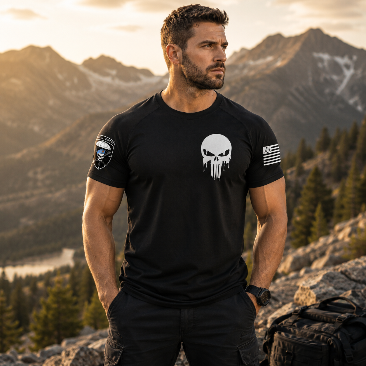 Camiseta Dry Fit Punisher White