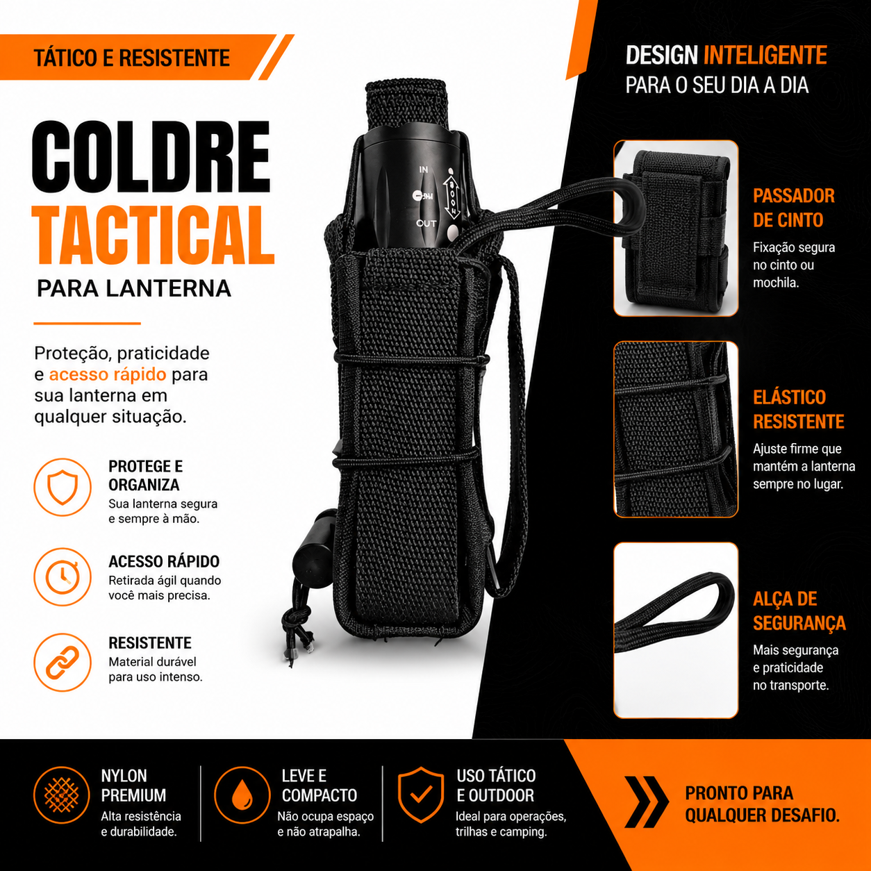 Porta Carregador e Lanterna Modular Universal