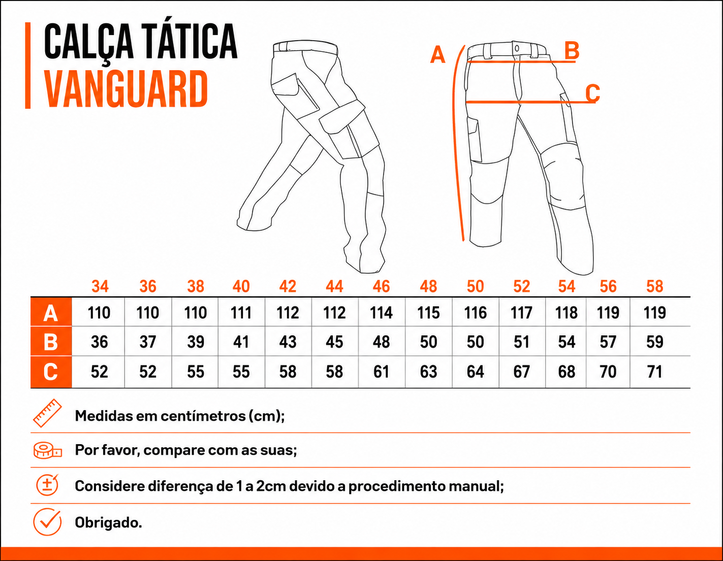 Calça Tática Vanguard® - Exército Brasileiro
