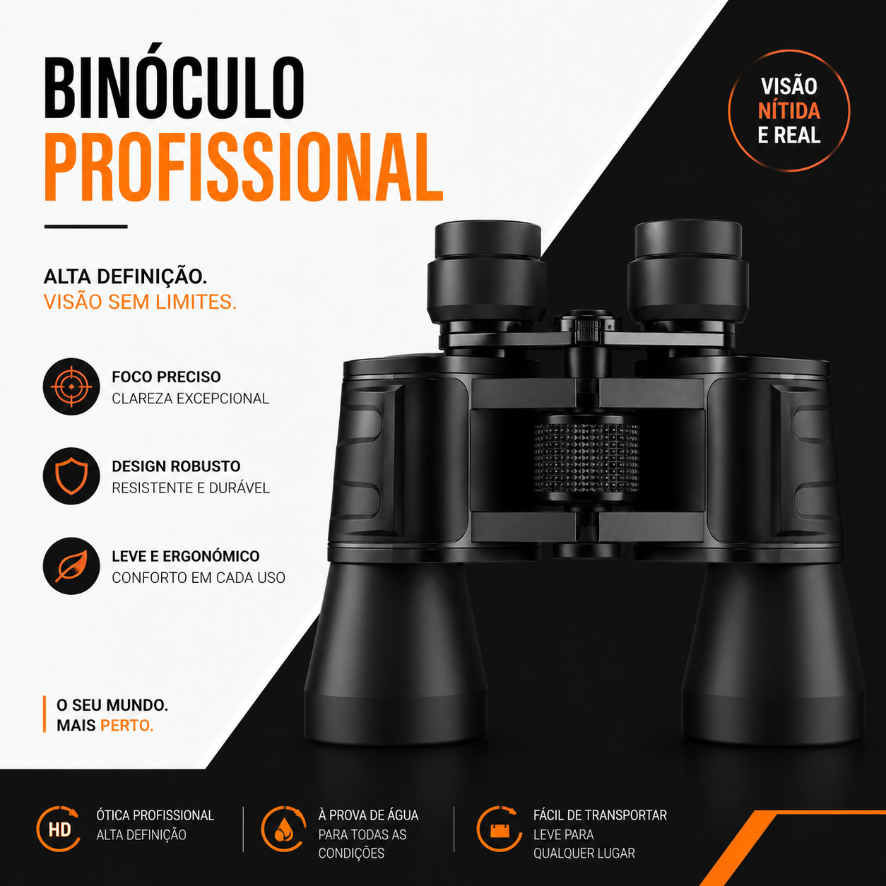 Binóculo Profissional - Alcance de até 10 km