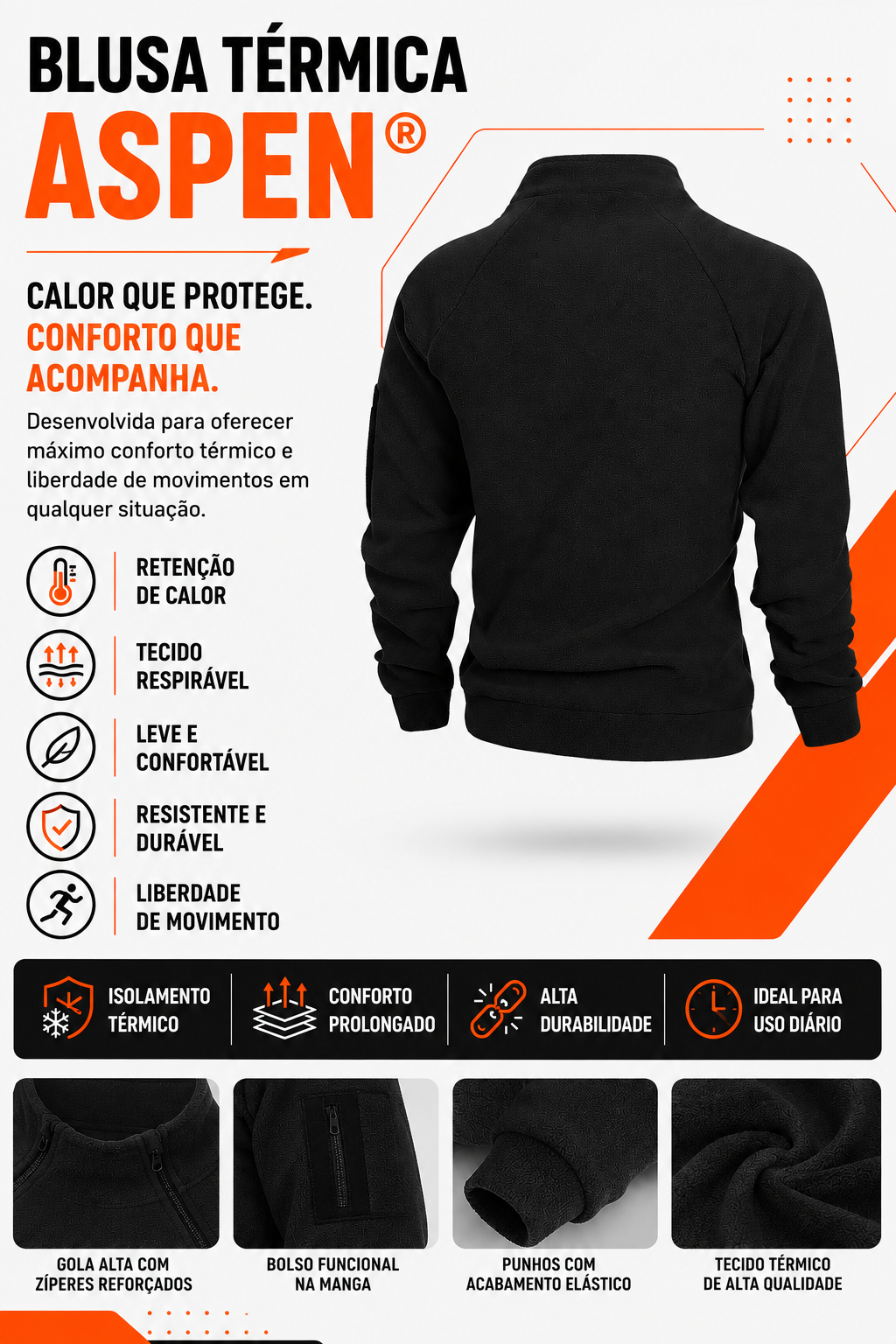 Blusa Térmica Aspen® - Preta