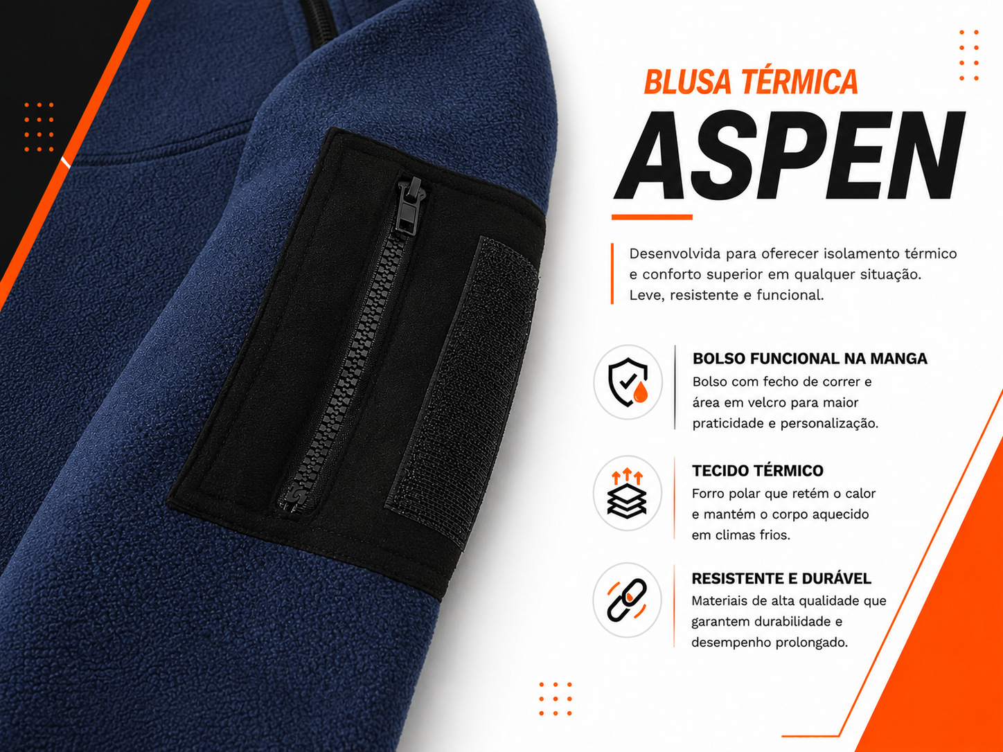 Blusa Térmica Aspen® - Azul Marinho