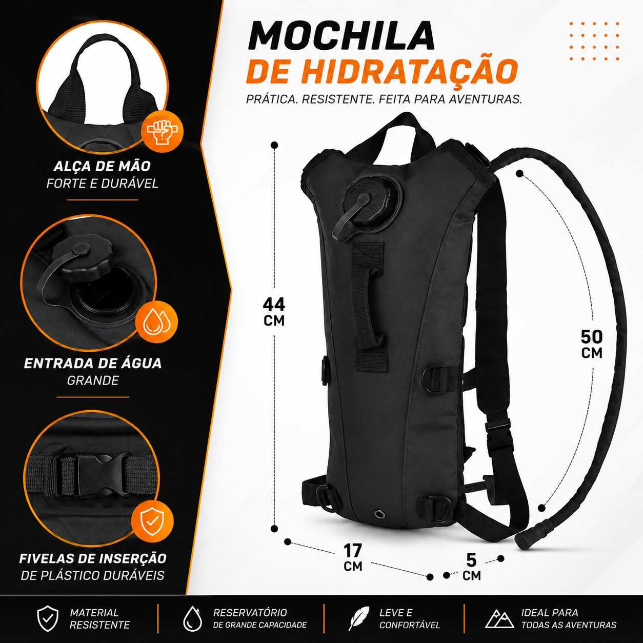 Mochila de Hidratação Profissional (Camelback)