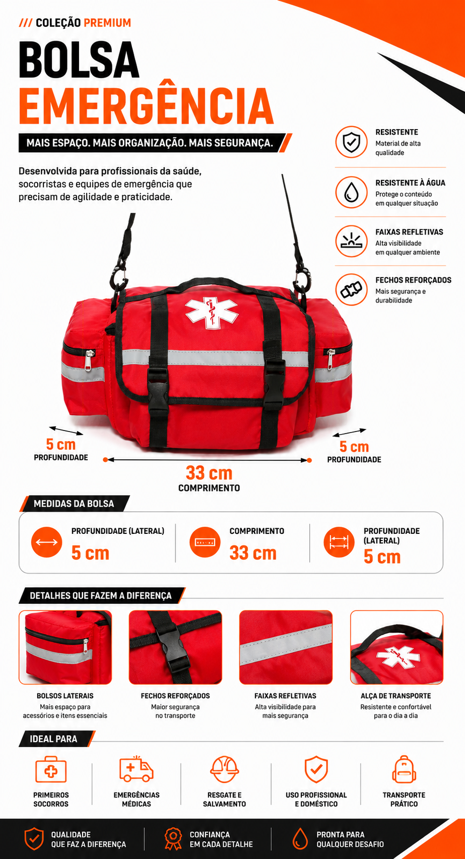 Bolsa Primeiros Socorros/APH 30L