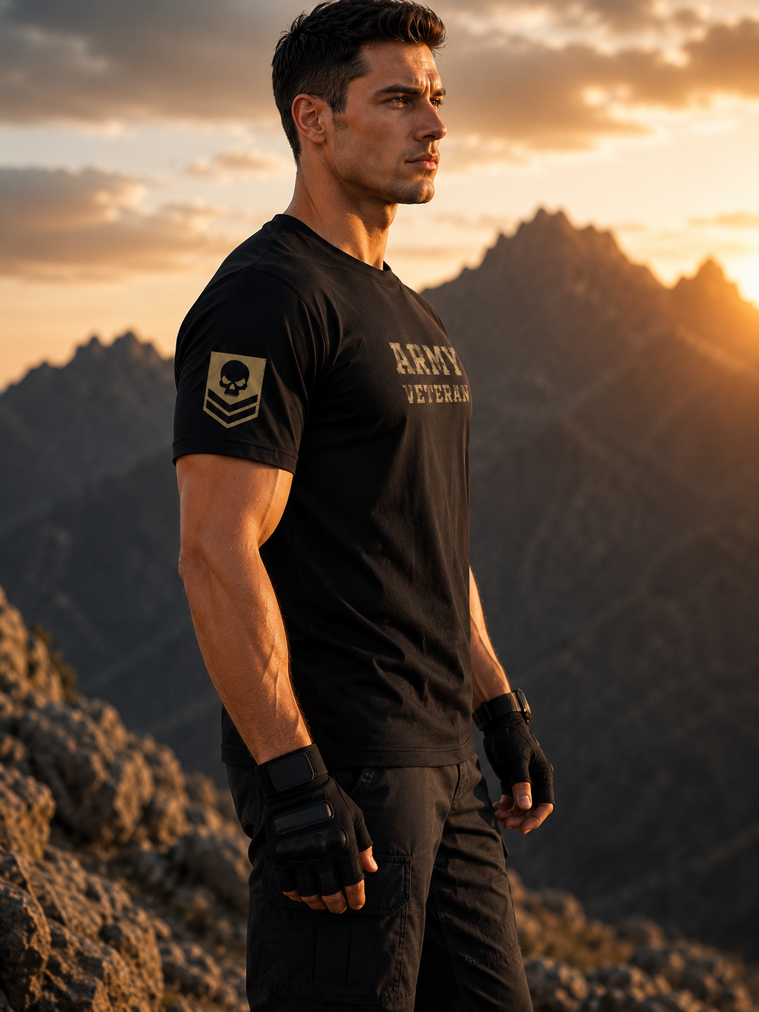 Camiseta Premium Dry Fit Army Veteran