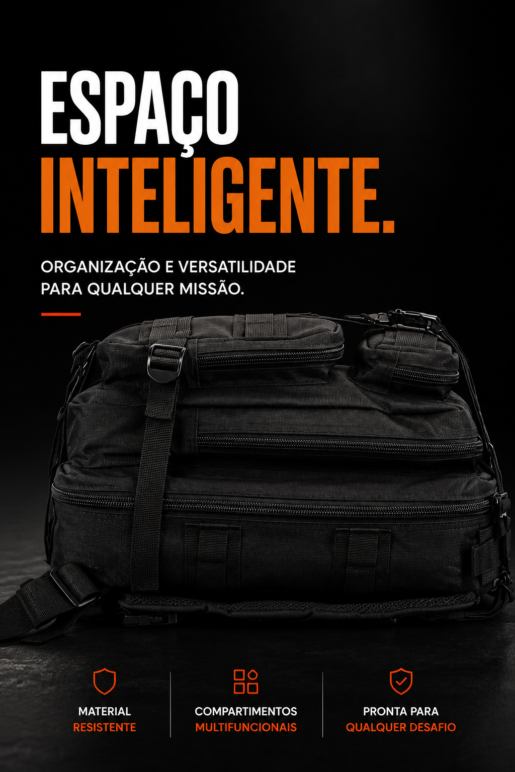 Mochila Tática Outdoor 30 Litros - Preta