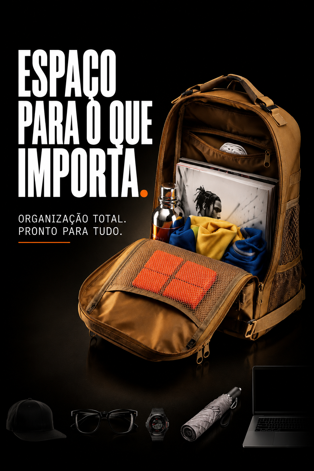 Mochila Tática Outdoor 30 Litros - Cáqui