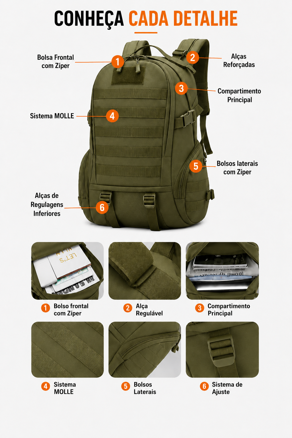 Mochila Tática Hornet 45 Litros - Verde