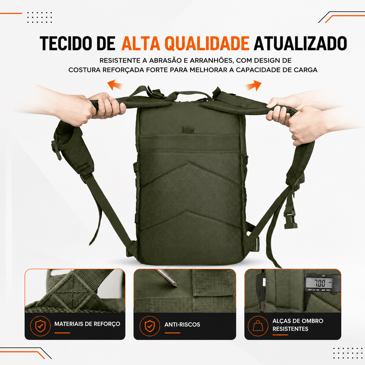 Mochila Tática Outdoor 50 Litros - Verde Oliva