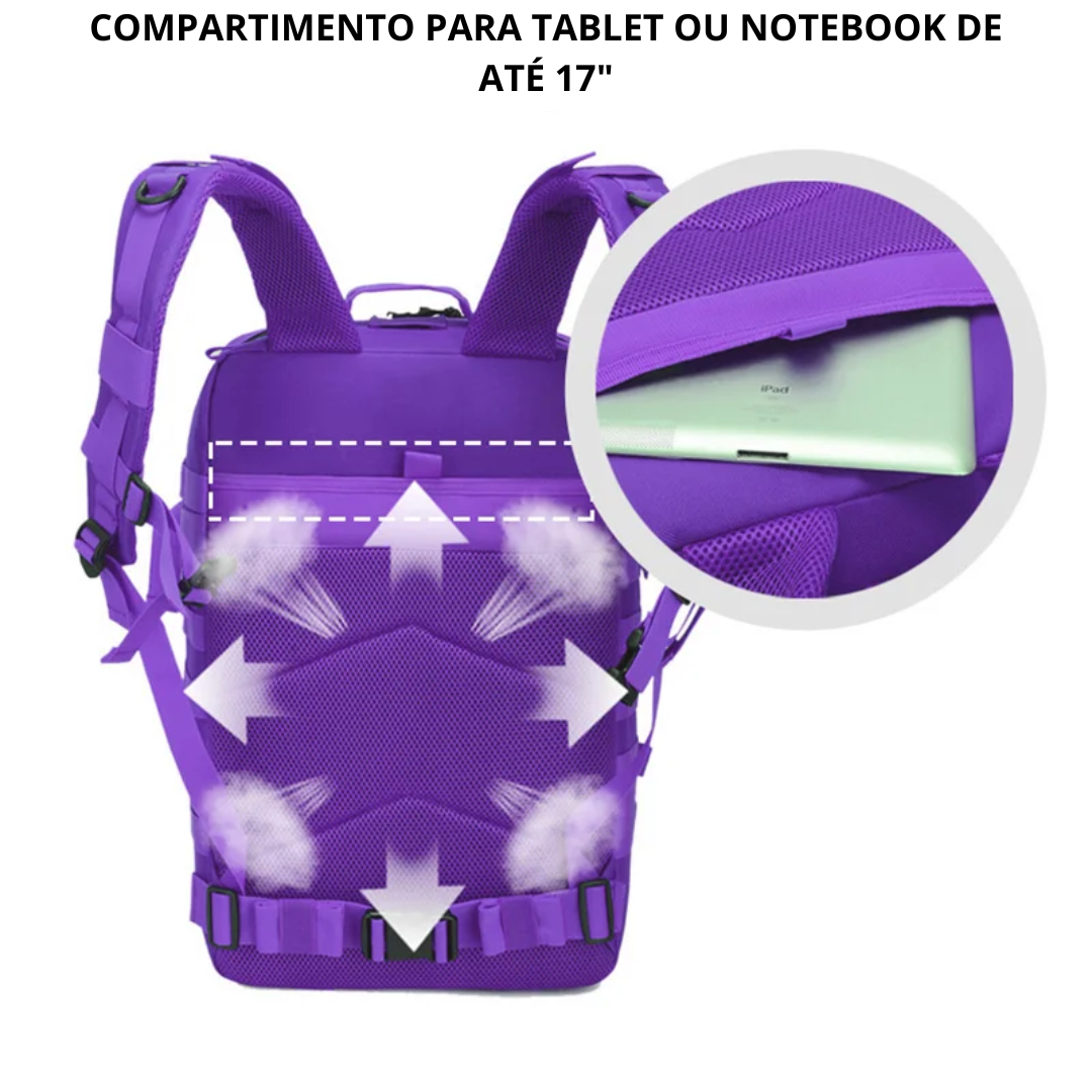 Mochila Tática 45 Litros Outdoor® - Roxa