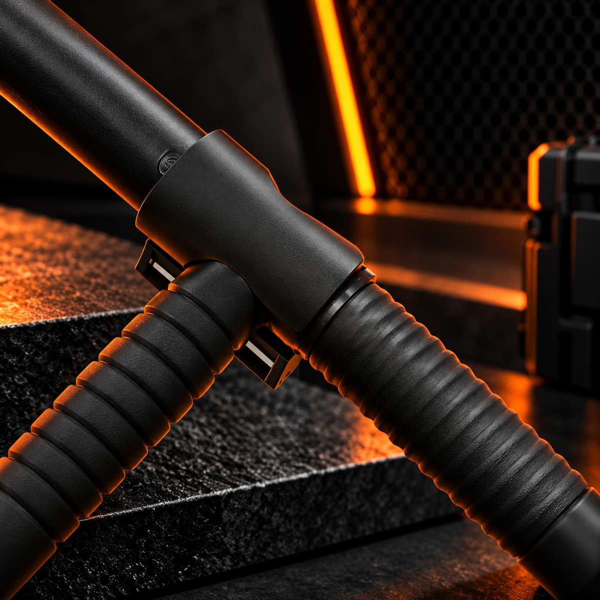 Tonfa Retrátil Profissional + Porta Tonfa de Cintura Ajustável
