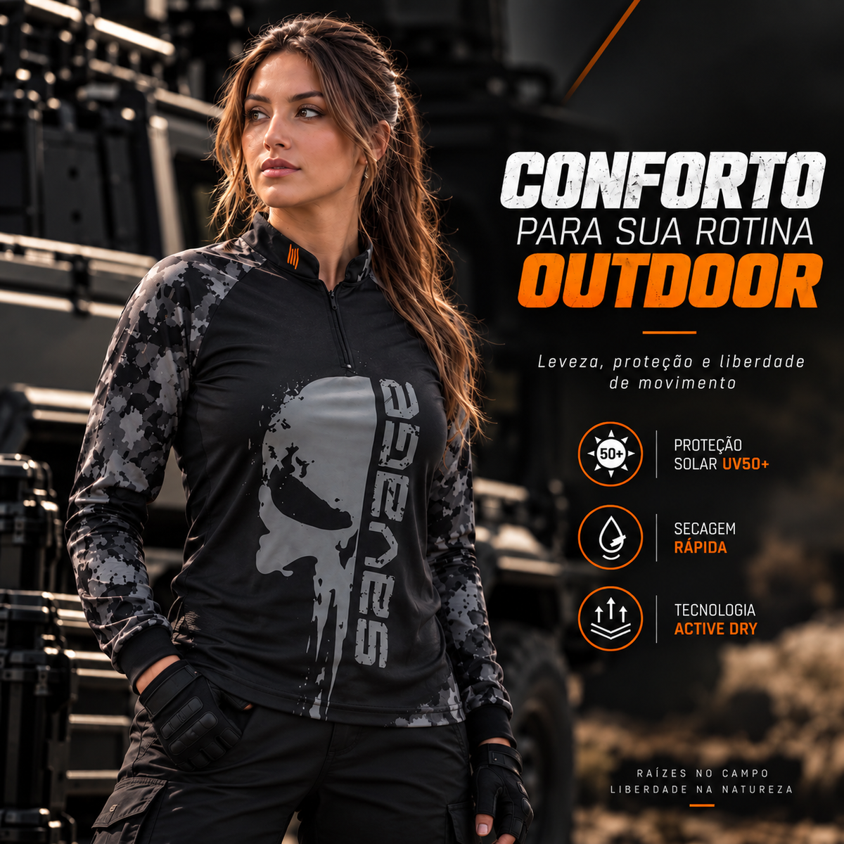 Camisesta Dryfit Savage com proteção UV50+