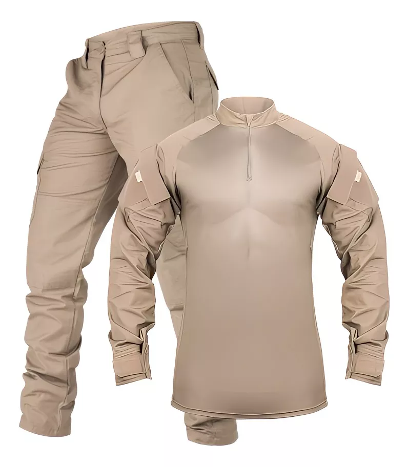 Farda Completa: Combat Shirt + Calça Tática - Cáqui