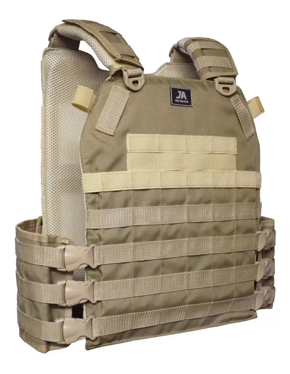 Capa de Colete Plate Carrier Modular J.A. - Cáqui