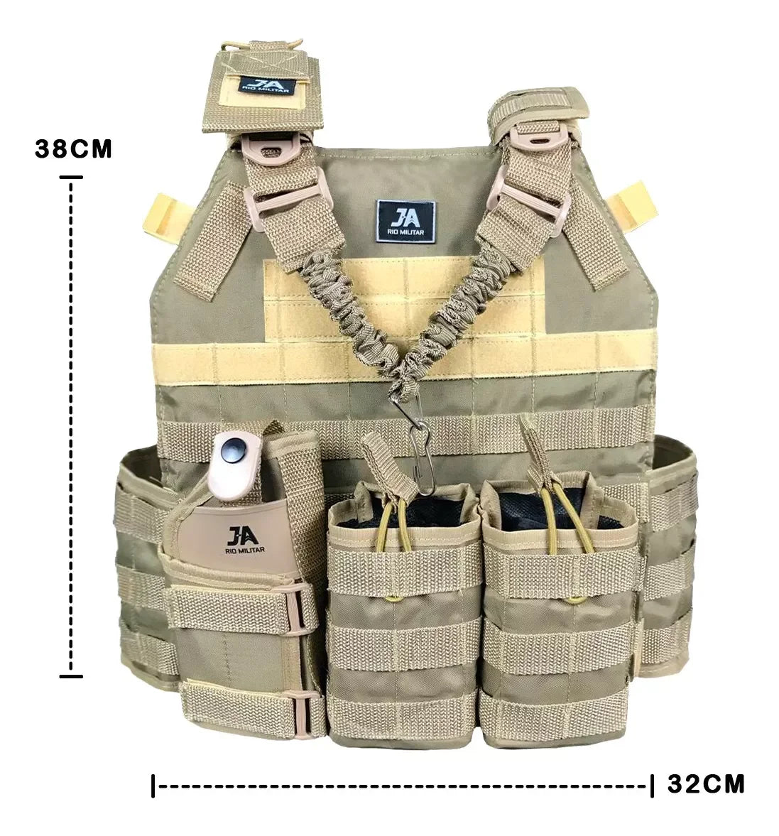 Capa de Colete Modular Plate Carrier B.O.P.E. - Cáqui