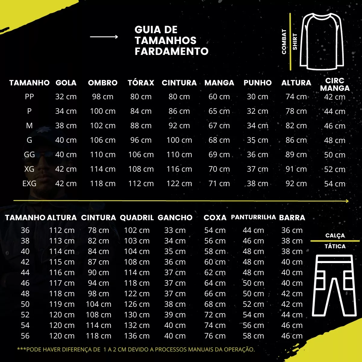 Farda Completa: Combat Shirt + Calça Tática - Azul Marinho