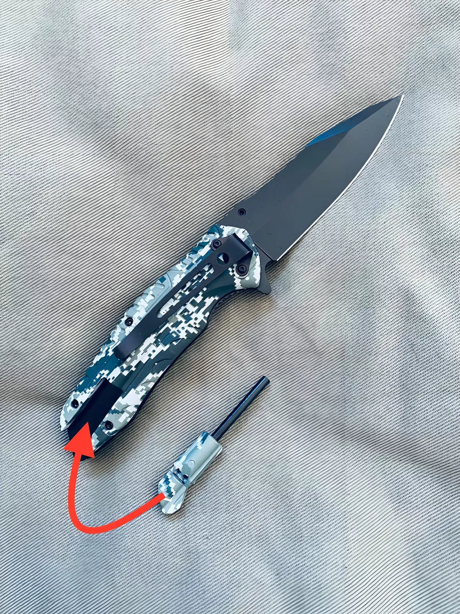 Canivete Tático Com Pederneira