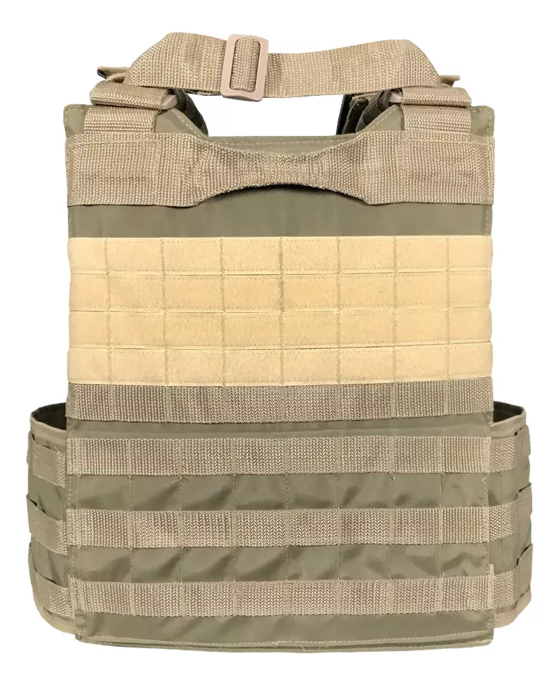 Capa de colete modular Plate Carrier com 5 acessórios JA Rio Militar®️ - Cáqui