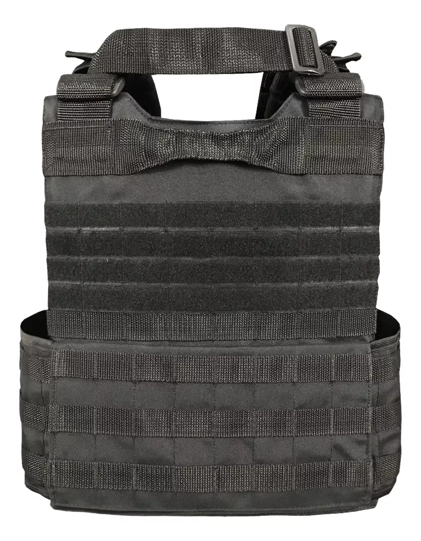 Capa de colete modular Plate Carrier com 5 acessórios JA Rio Militar®️ - Preto