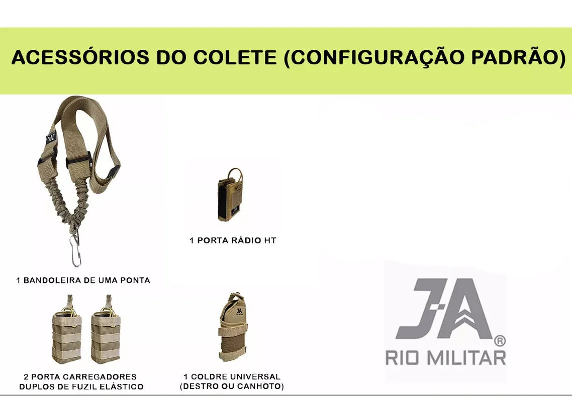 Capa de Colete Modular Plate Carrier B.O.P.E. - Preto