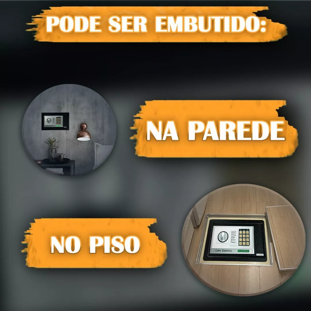 Cofre Eletrônico Com Senha/chave Aço