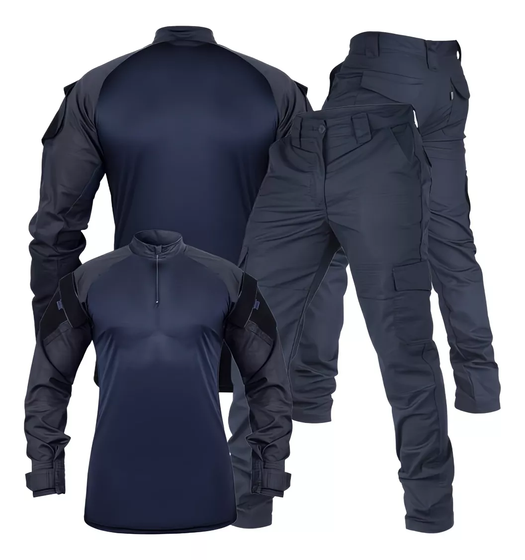 Farda Completa : Combat Shirt + Calça Tática - Azul Noturno