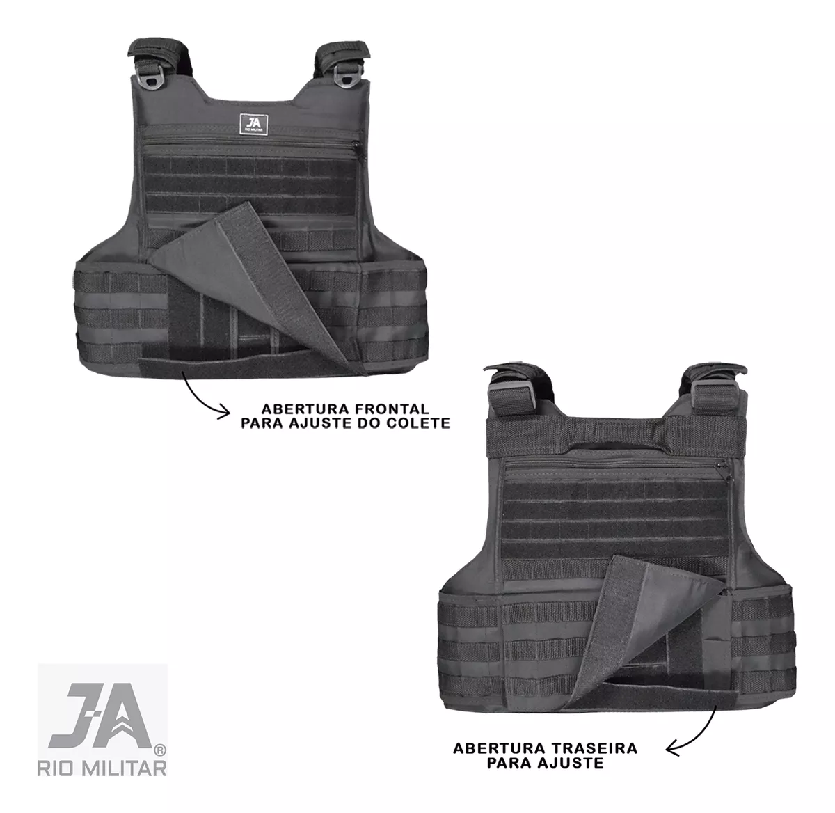 Capa de Colete Modular J.A. Rio Militar® - Preto