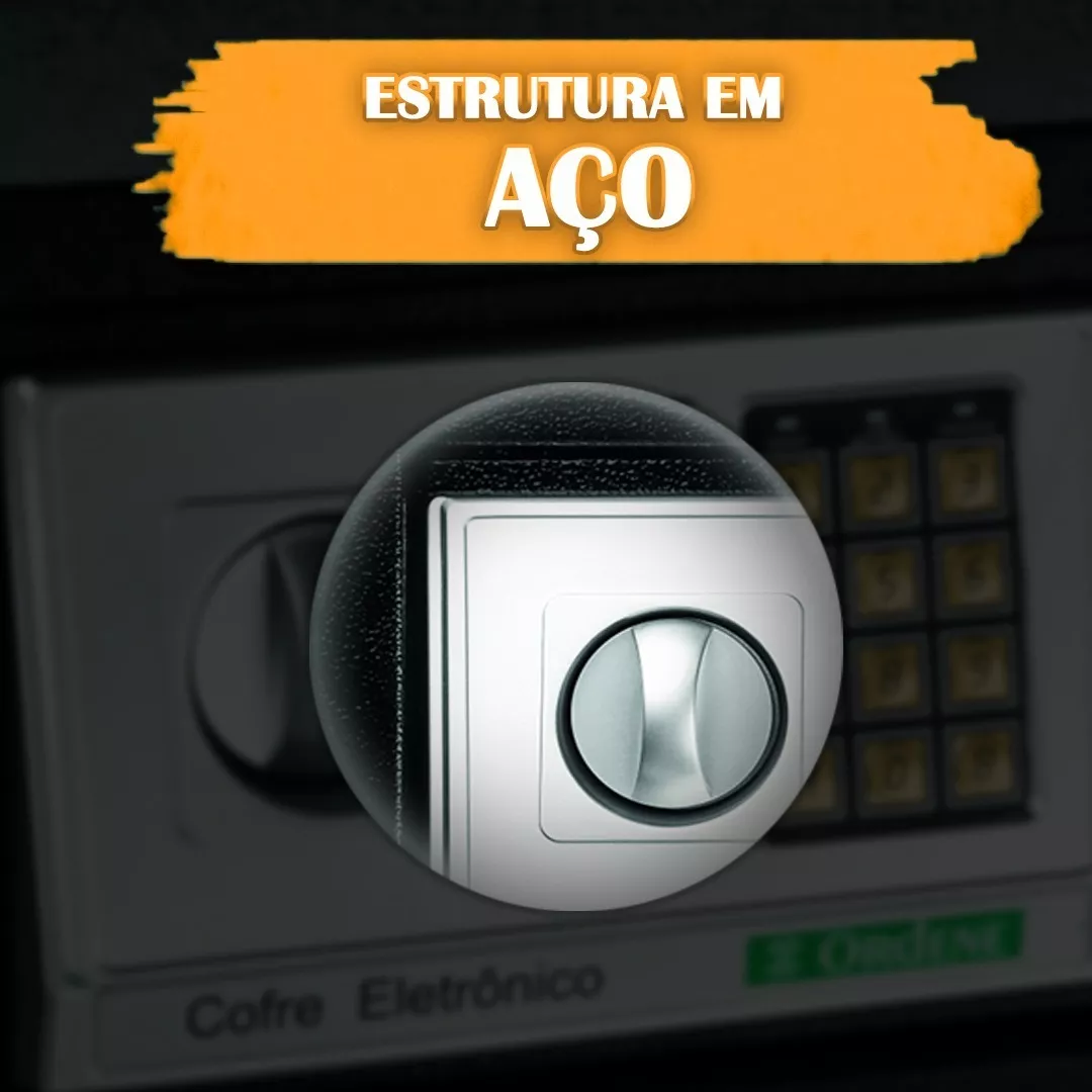 Cofre Eletrônico Com Senha/chave Aço