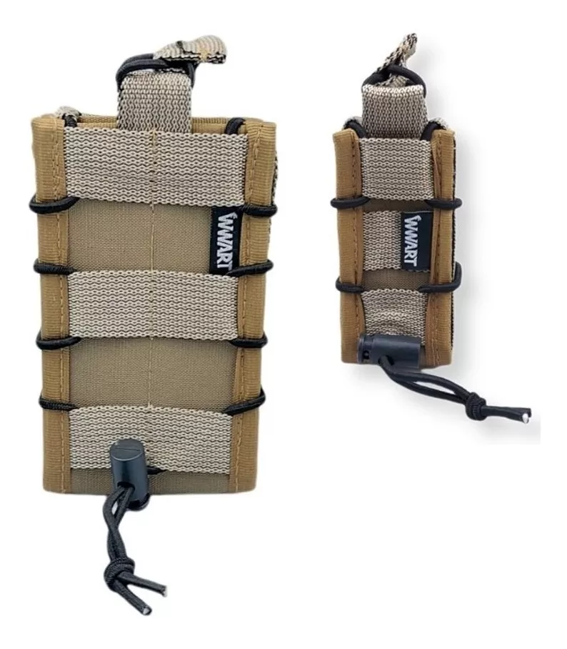 Kit Porta Carregador Fuzil 556/762 + Porta Carregador Pistola/Lanterna Fast Mag Preto