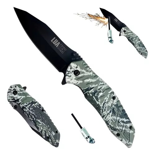 Canivete Tático Com Pederneira