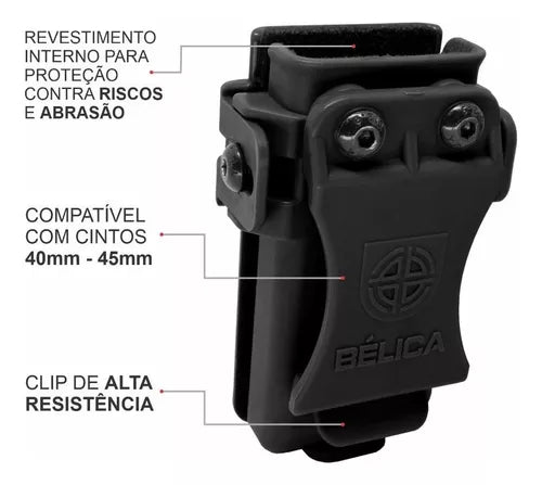Porta Carregador com Revestimento Interno Velado Universal - Bélica®