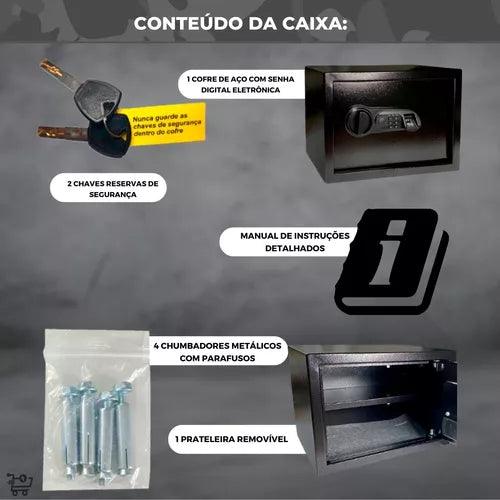 Cofre Eletrônico Biométrico de Aço