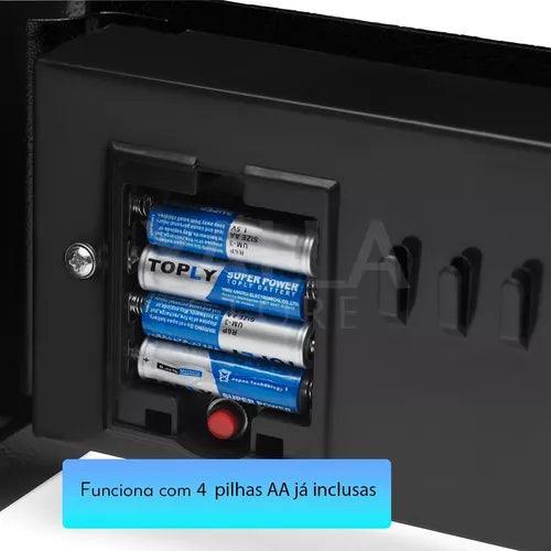 Cofre Digital Eletrônico para Armas com Senha e Chave