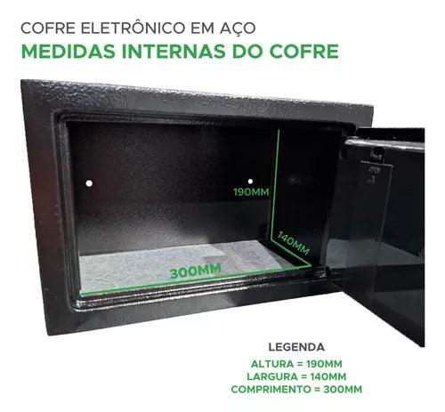 Cofre Eletrônico Com Senha/chave Aço